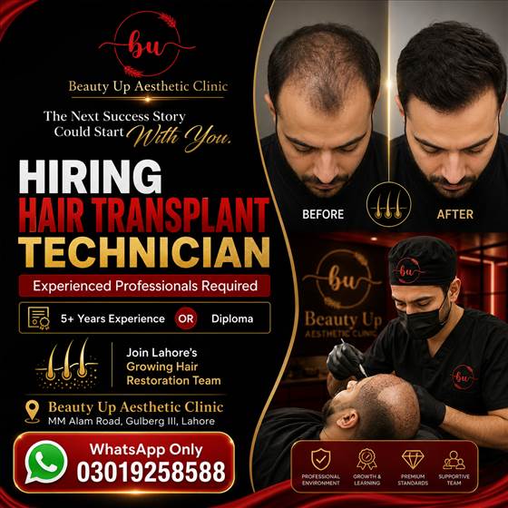Beauty Up hair transplant technician design preview