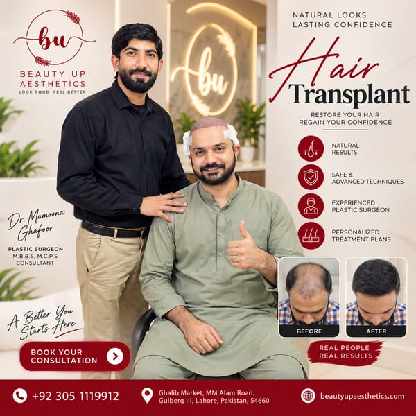 Beauty Up Prof. Dr. Mufassar Nishat Consultation Banner