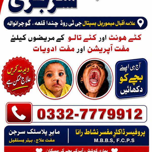 Free Cleft Surgery Facebook Ad Campaign Poster